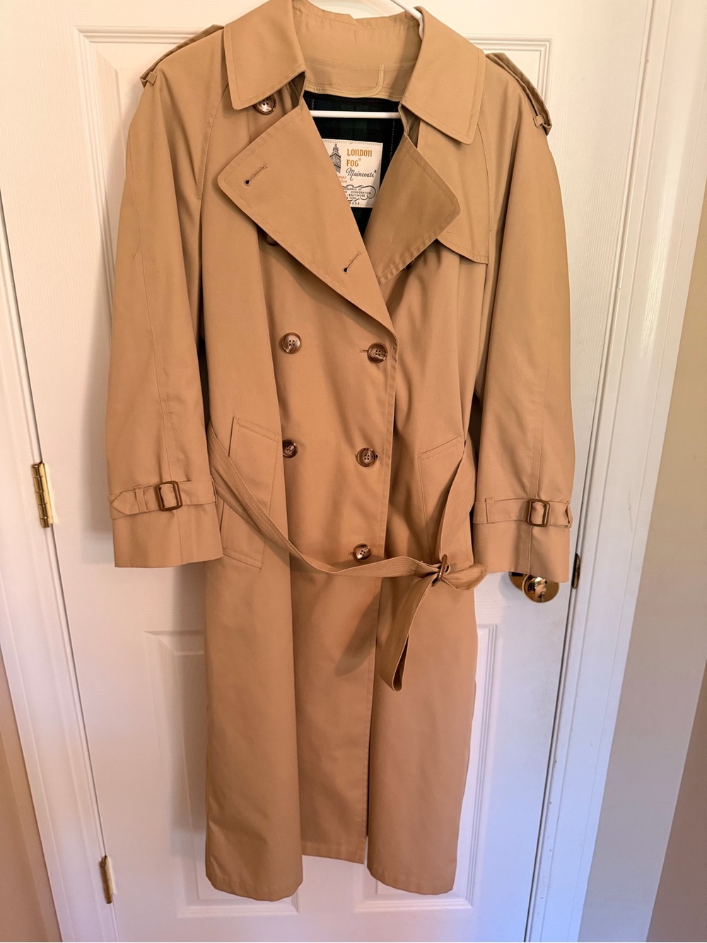 London Fog Women's Double-Breasted Trench Coat - Tan
